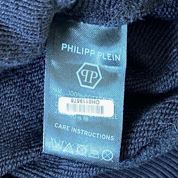 Philipp Plein Crystal Rhinestone Half Skull Hoodie *Black* Sz XL - Picture 12 of 14